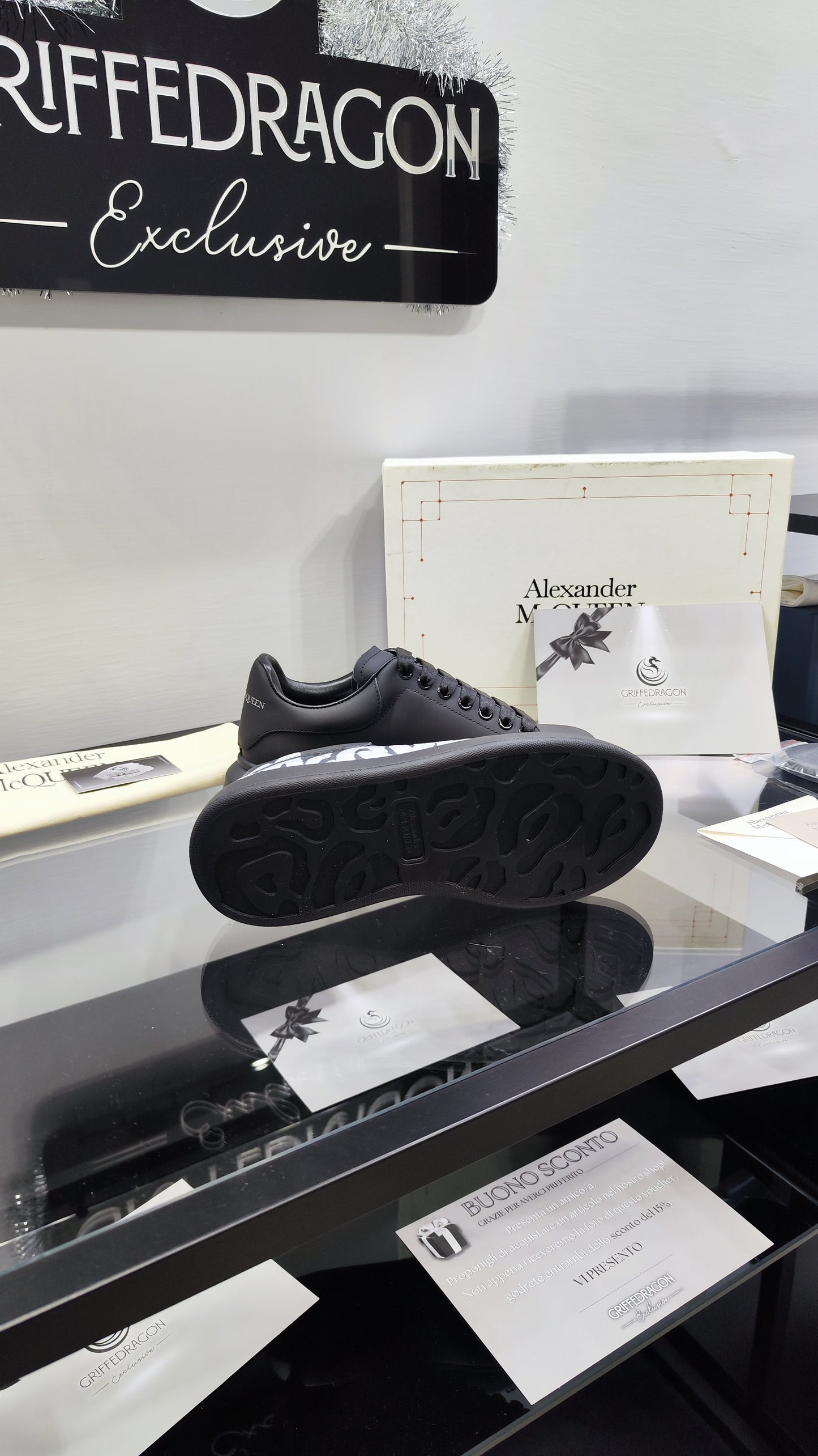 ALEXANDER MCQUEEN SNEAKER BLACK GRAFFITI