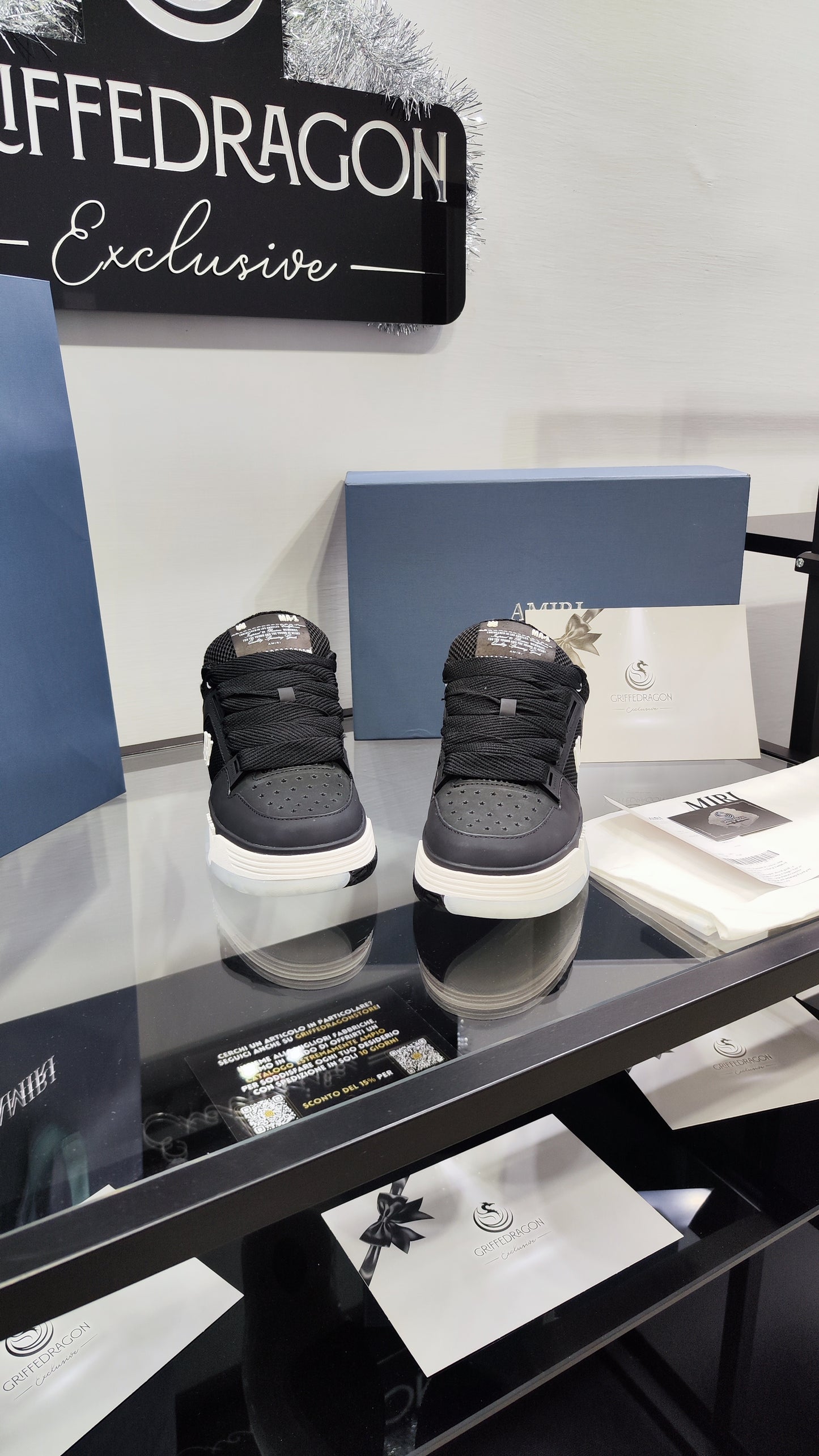 AMIRI MA-1 BLACK WHITE