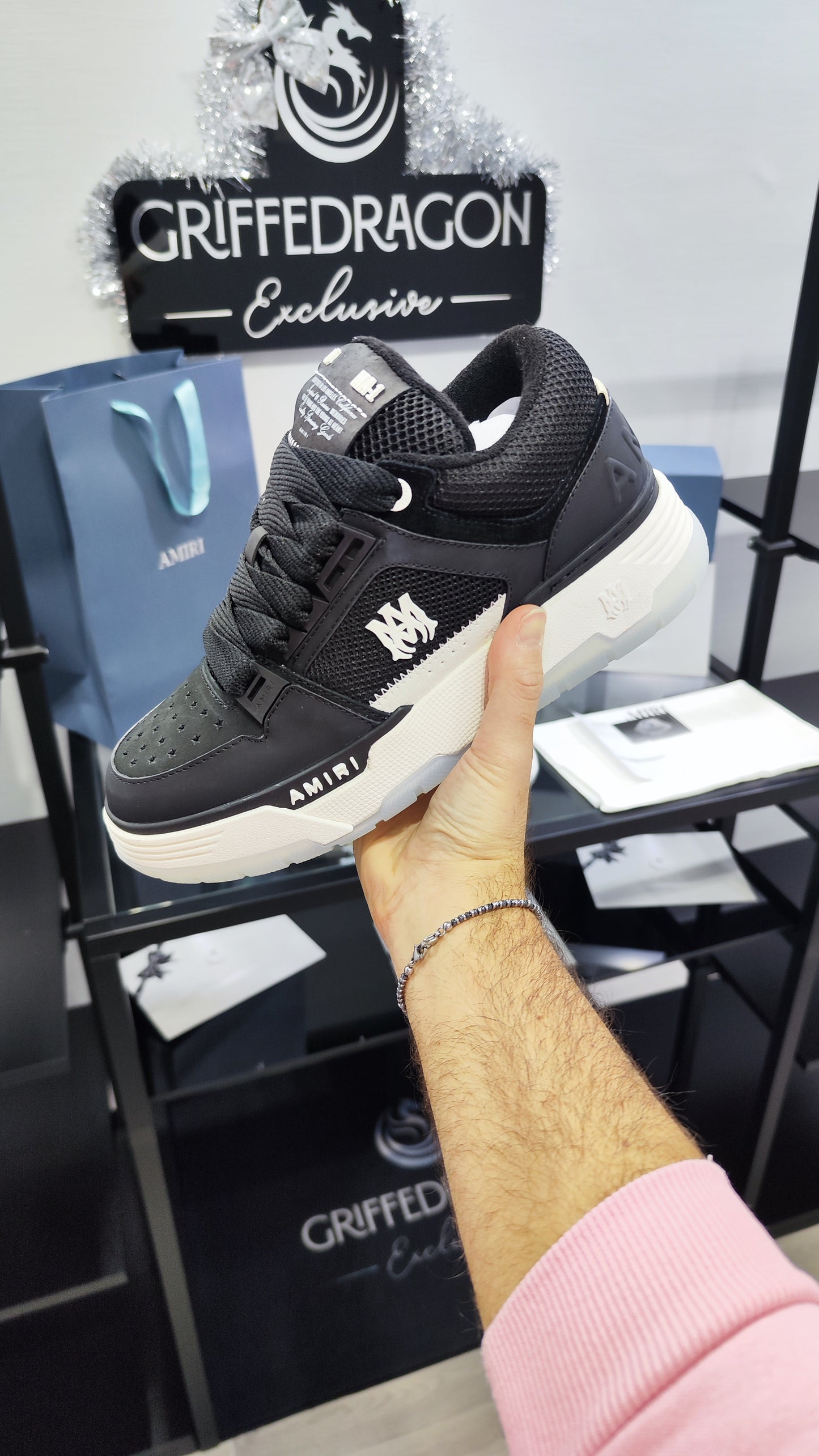 AMIRI MA-1 BLACK WHITE