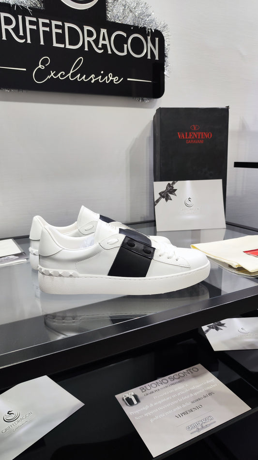 Valentino Sneaker "Open" Bianco fascia Nera