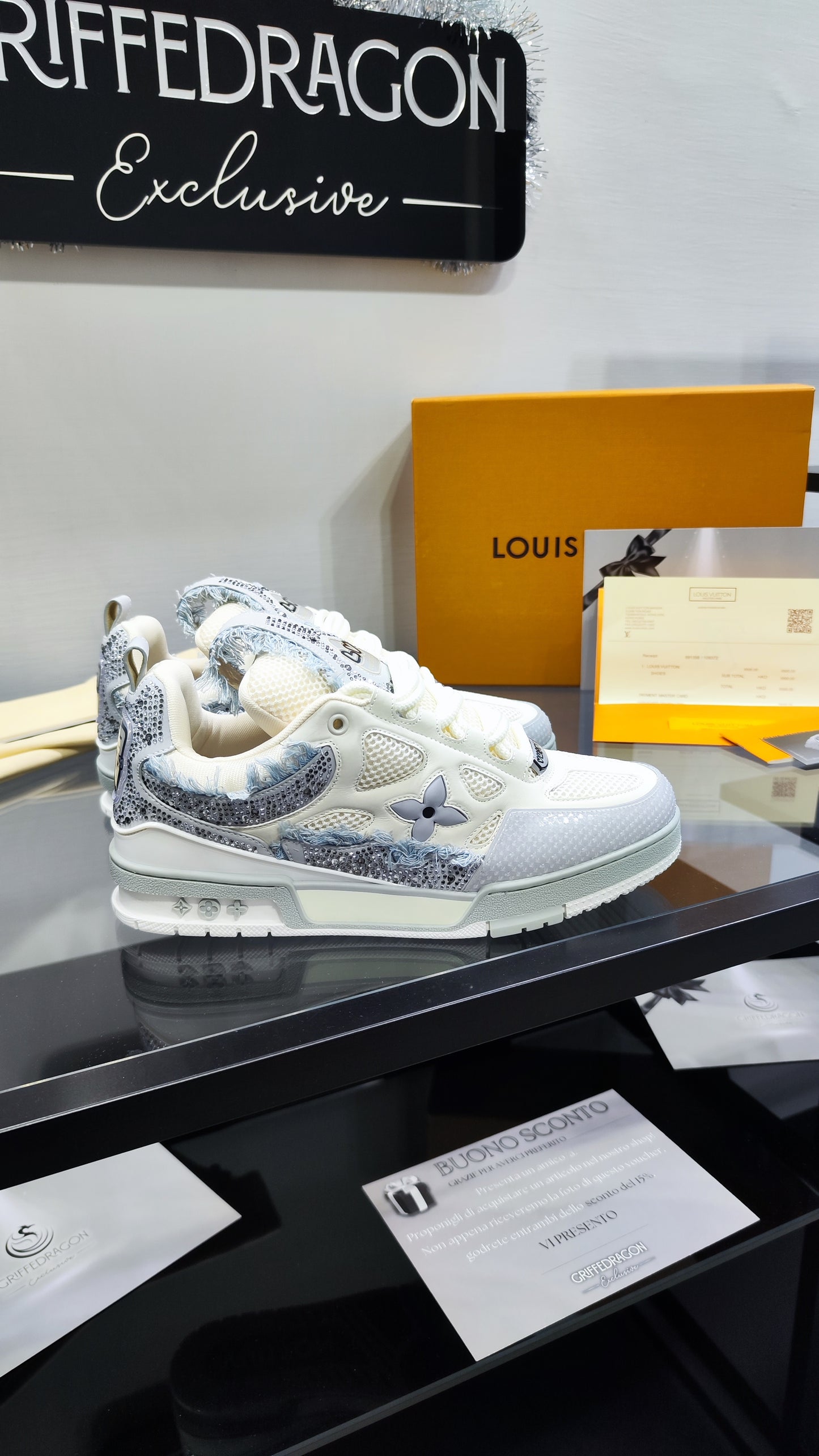 LOUIS VUITTON SKATE GREY SWAROVSKI
