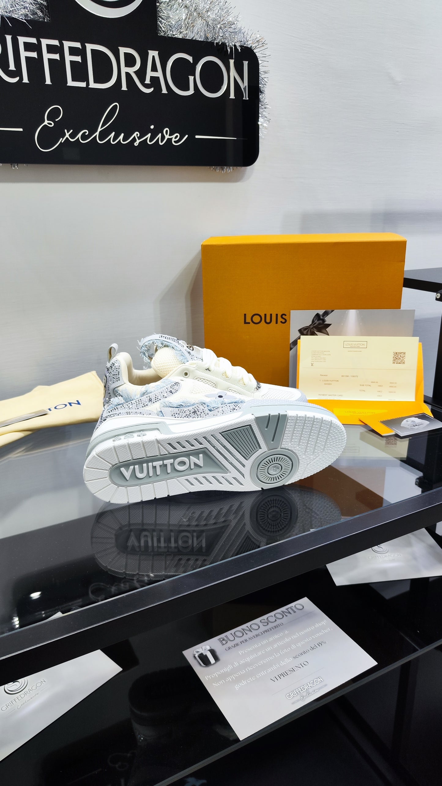 LOUIS VUITTON SKATE GREY SWAROVSKI
