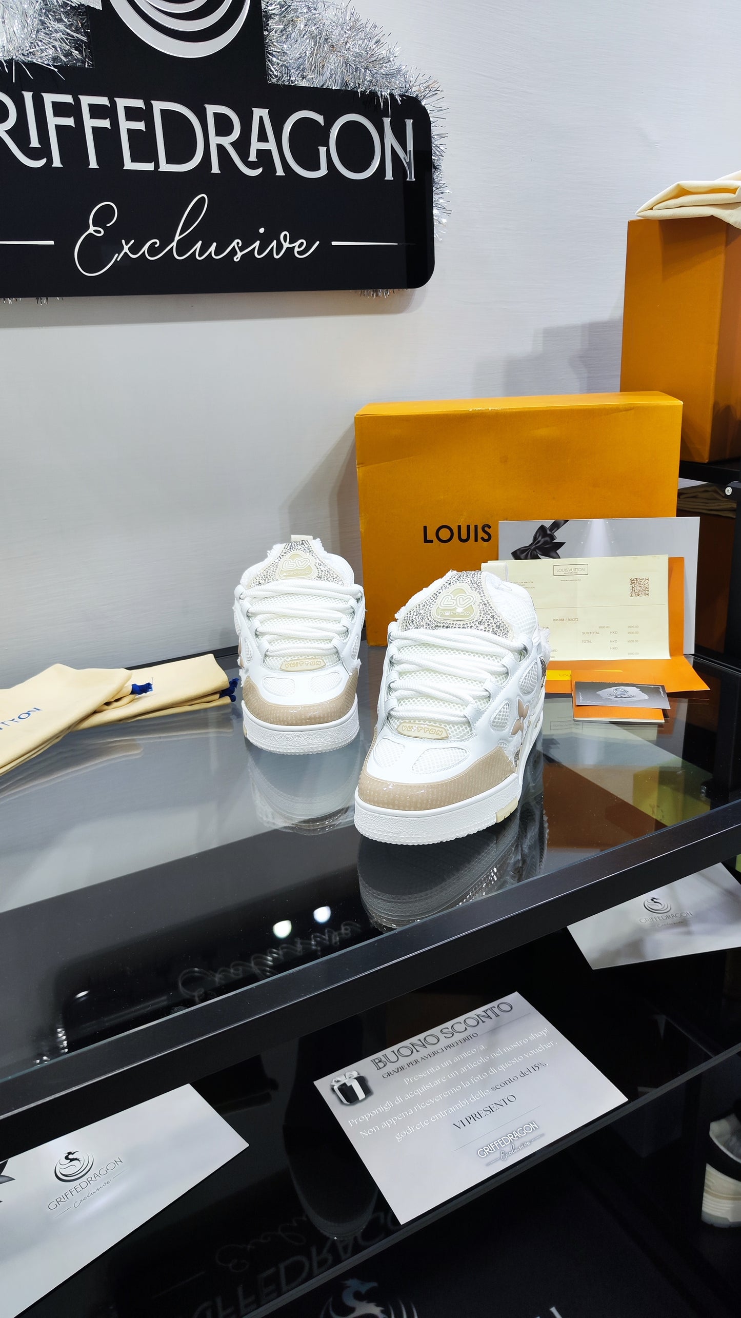 LOUIS VUITTON SKATE BEIGE SWAROVSKI