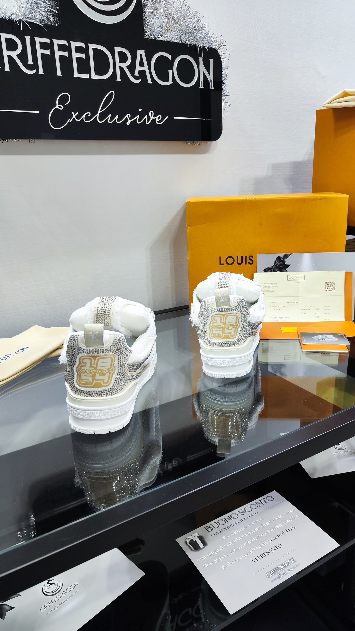 LOUIS VUITTON SKATE BEIGE SWAROVSKI