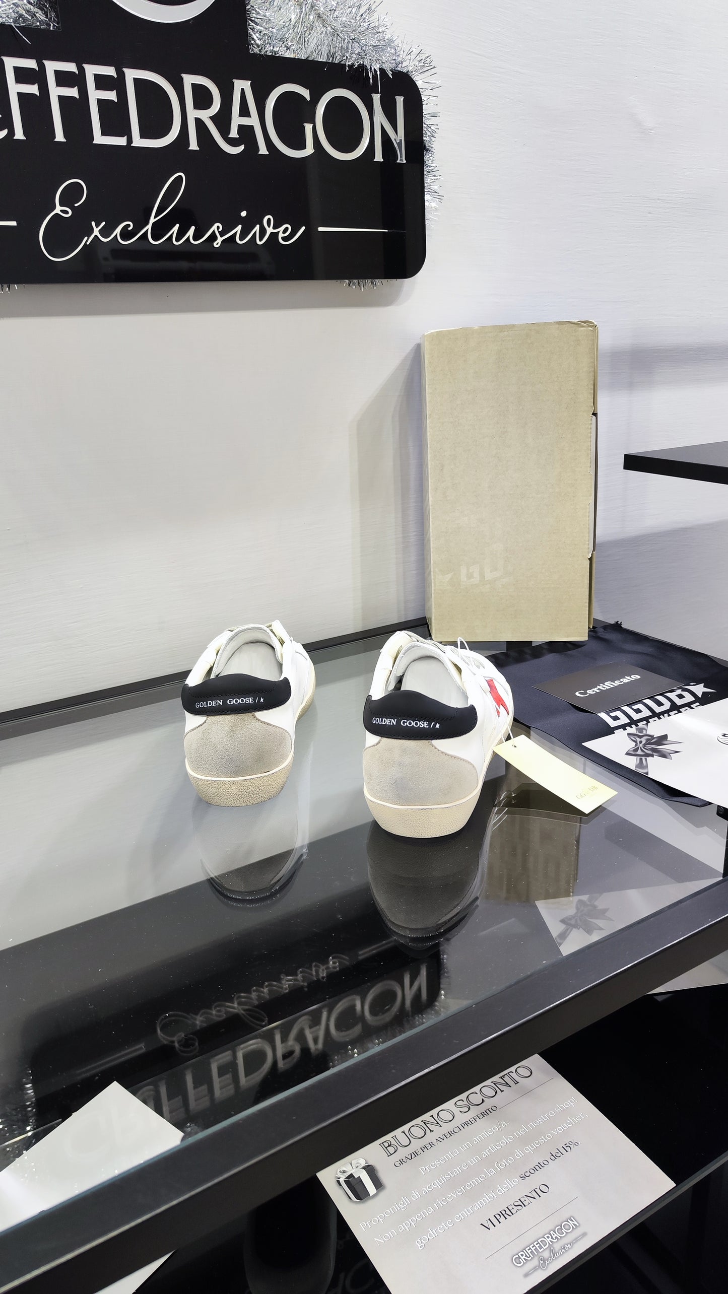 Golden Goose GGDB Bianco Stella Rossa