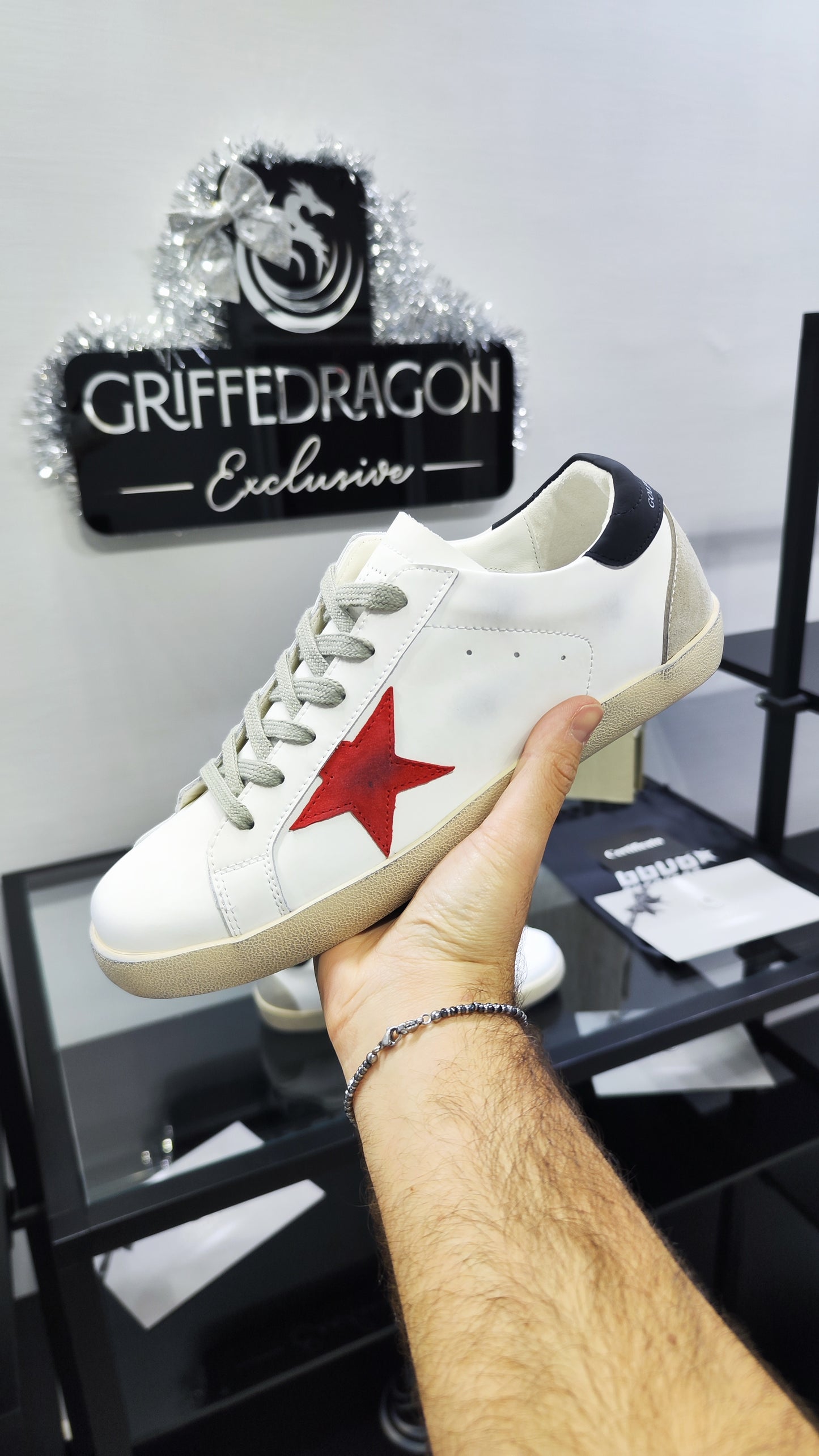 Golden Goose GGDB Bianco Stella Rossa